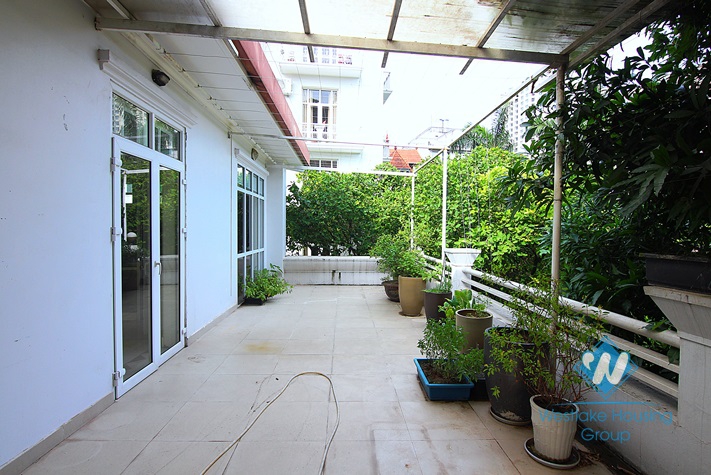 An elegant and high-end villa with a big yard for rent in Tay Ho area